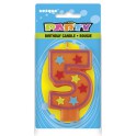 DECORATIVE BIRTHDAY CANDLE "5"