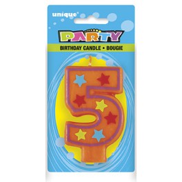 DECORATIVE BIRTHDAY CANDLE "5"