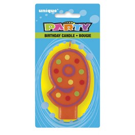 DECORATIVE BIRTHDAY CANDLE "9"