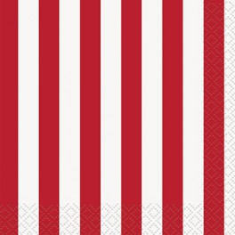 16 RED STRIPE BEV NAPS