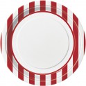 8 RED STRIPE 9" PLATES