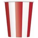 6 RED STRIPE 12OZ CUPS