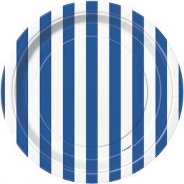 8 RYL BLUE STRIPE 7" PLATES