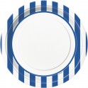 8 RYL BLUE STRIPE 9" PLATES