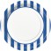 8 RYL BLUE STRIPE 9" PLATES