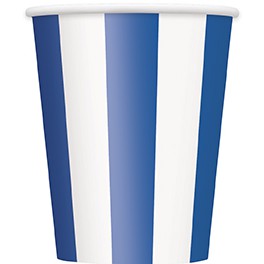 6 RYL BLUE STRIPE 12OZ CUPS