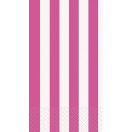 16 HOT PINK STRIPE GUEST NAPS