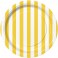 8 YELLOW STRIPE 7" PLATES