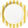 8 YELLOW STRIPE 9" PLATES