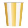 6 YELLOW STRIPE 12OZ CUPS