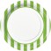 8 LIME GRN STRIPE 9" PLATES