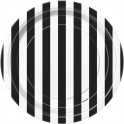 8 BLACK STRIPE 7" PLATES