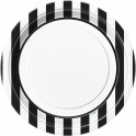 8 BLACK STRIPE 9" PLATES