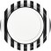 8 BLACK STRIPE 9" PLATES