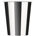 6 BLACK STRIPE 12OZ CUPS