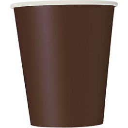 8 BROWN 9OZ CUPS