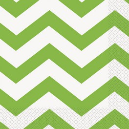 16 LM GRN CHEVRON LUNCH NAP