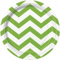 8 LM GRN CHEVRON 7" PLATE