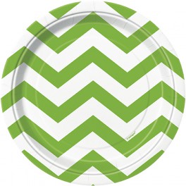 8 LM GRN CHEVRON 7" PLATE