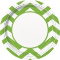 8 LM GRN CHEVRON 9" PLATE