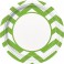 8 LM GRN CHEVRON 9" PLATE