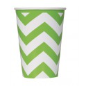 6 LM GRN CHEVRON 12OZ CUP