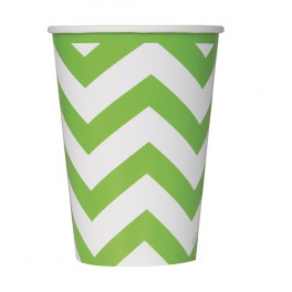 6 LM GRN CHEVRON 12OZ CUP