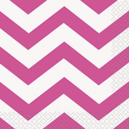 16 HOT PINK CHEVRON BEV NAP