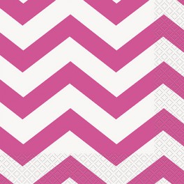 16 HOT PINK CHEVRON LUNCH NAP