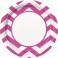 8 HOT PINK CHEVRON 9" PLATE
