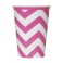 6 HOT PINK CHEVRON 12OZ CUP