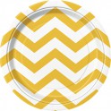 8 SNFL YLLW CHEVRON 7" PLATE