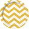 8 SNFL YLLW CHEVRON 7" PLATE