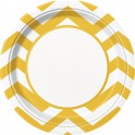 8 SNFL YLLW CHEVRON 9" PLATE