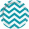 8 CBN TEAL CHEVRON 7" PLATE