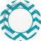 8 CRB TEAL CHEVRON 9" PLATE
