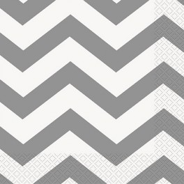16 SILVER CHEVRON LUNCH NAP