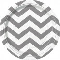 8 SILVER CHEVRON 7" PLATE