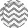 8 SILVER CHEVRON 7" PLATE