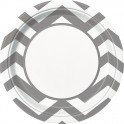 8 SILVER CHEVRON 9" PLATE