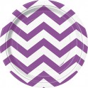 8 PRTY PRPL CHEVRON 7" PLATE
