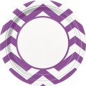8 PRTY PRPL CHEVRON 9" PLATE
