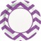 8 PRTY PRPL CHEVRON 9" PLATE