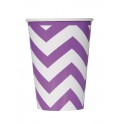 6 PRTY PRPL CHEVRON 12OZ CUP