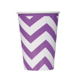 6 PRTY PRPL CHEVRON 12OZ CUP