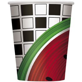 8 WATERMELON CHECK 9 OZ CUPS