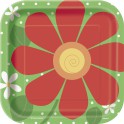 10 FLOWER BURST 7" SQR PLATES