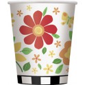8 FLOWER BURST 9 OZ CUPS