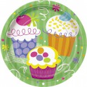 8 CUPCAKE PARTY 7" PLATES