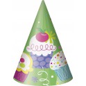 8 CUPCAKE PARTY HATS